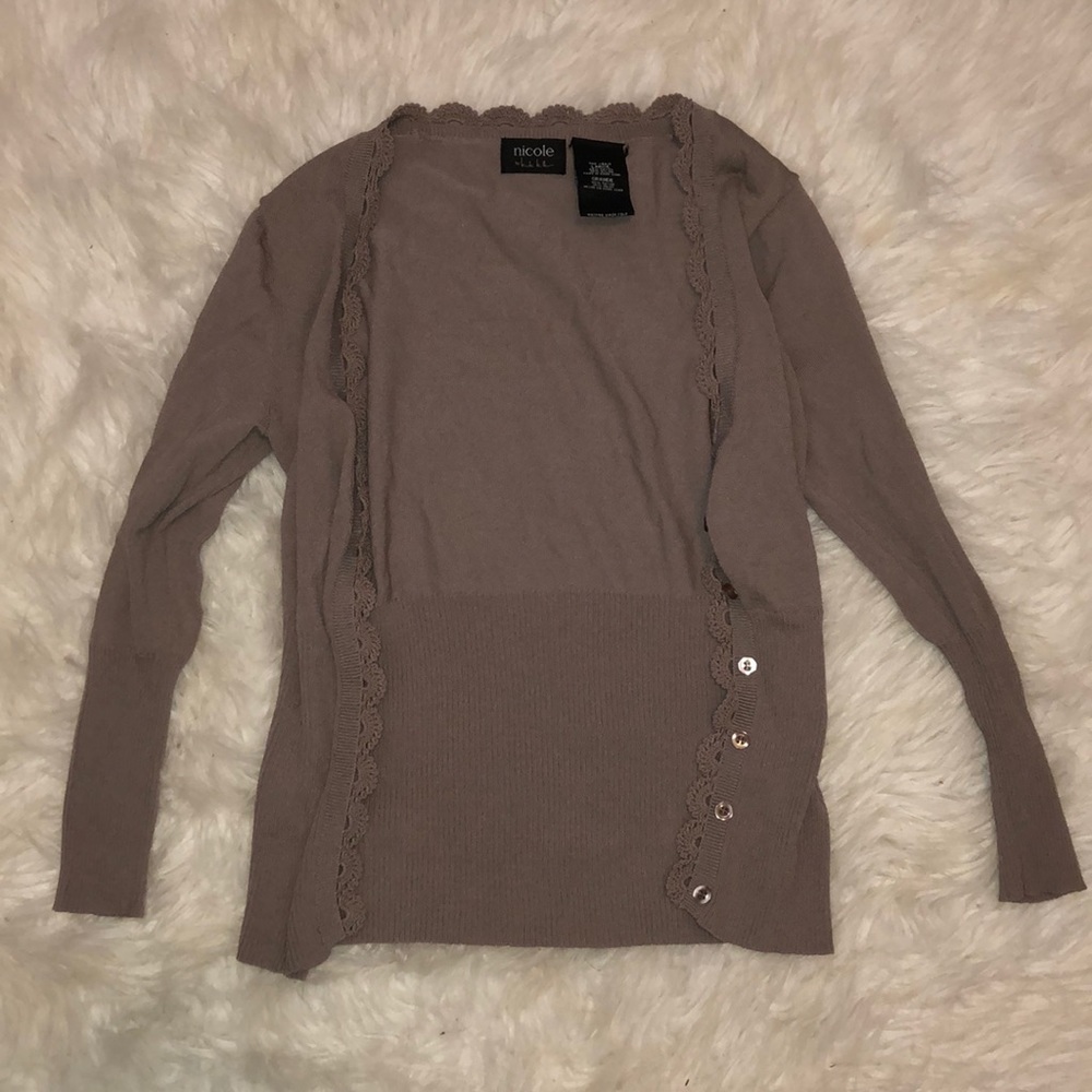 Tight taupe sweater
